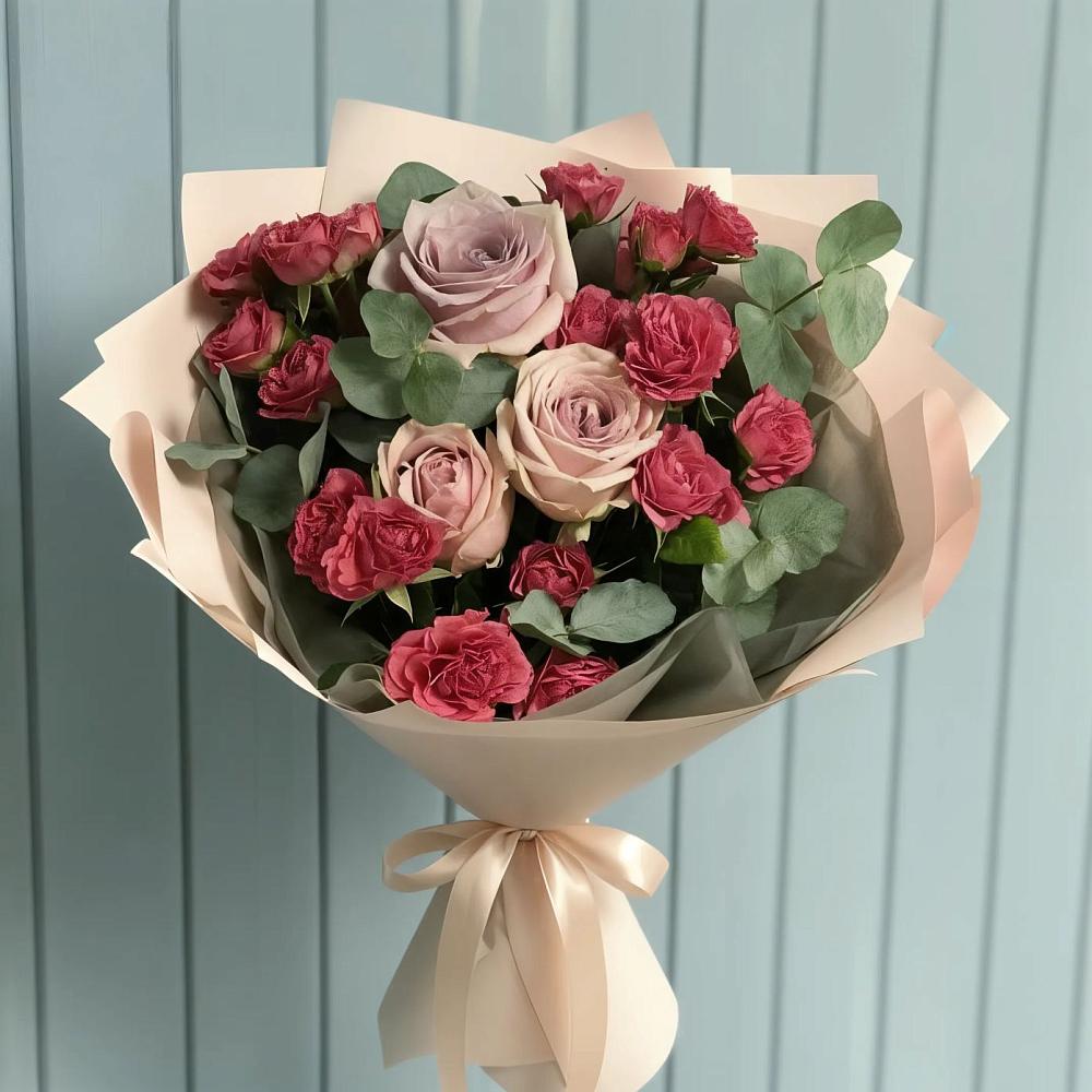 Букет цветов из: Гвоздики и Розы в Угловке