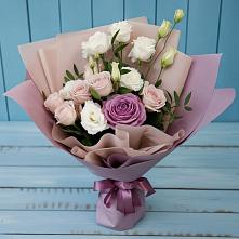 Букет цветов из:  Розы и Лизиантусы в Угловке