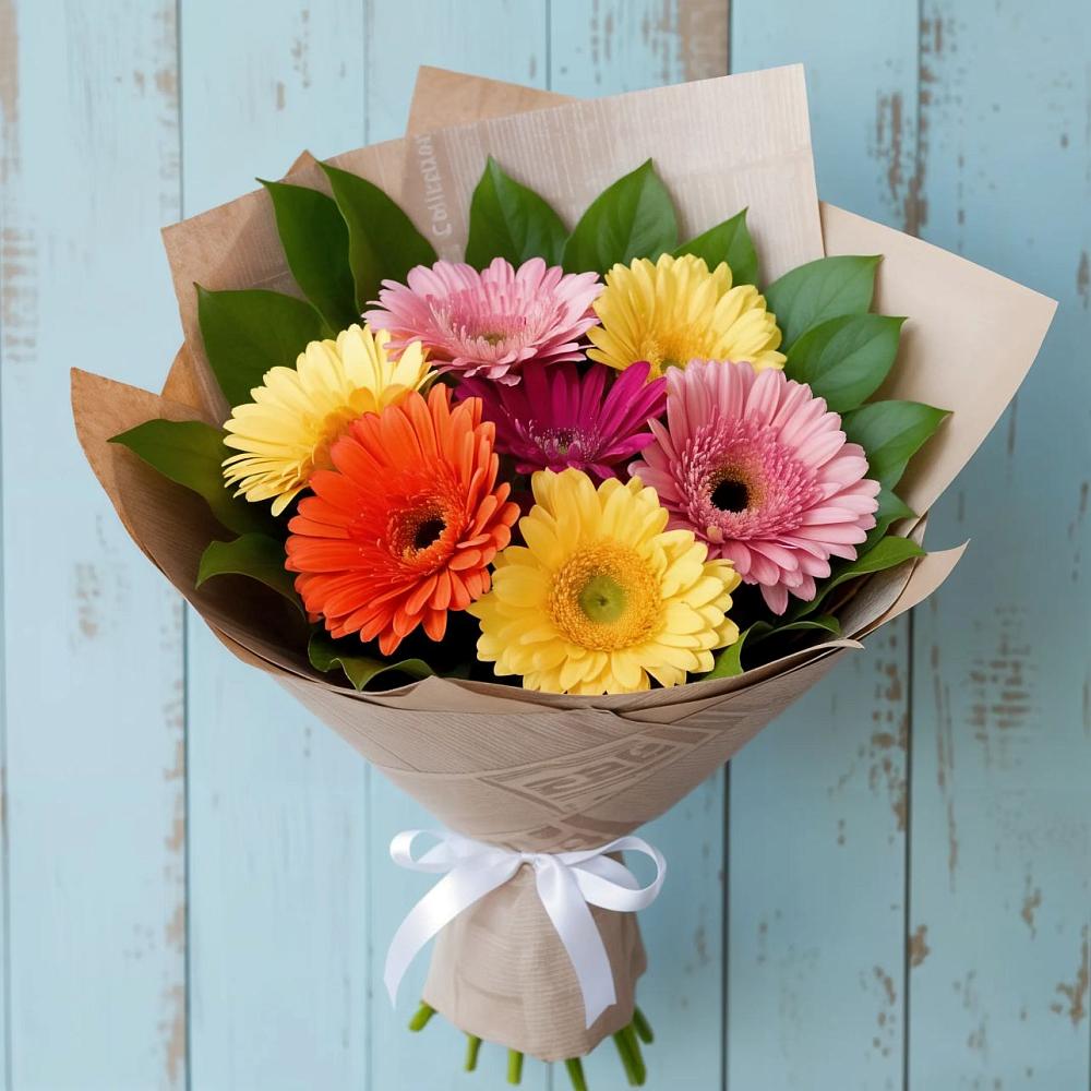 Букет цветов из: Герберы в Угловке