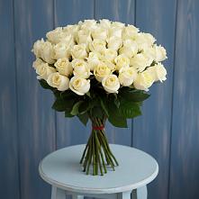 Букет 51 Белая роза Эдлесс Лав #REPLACE_PRED# Угловке