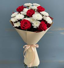 Букет цветов из:  Розы и Хризантемы в Угловке