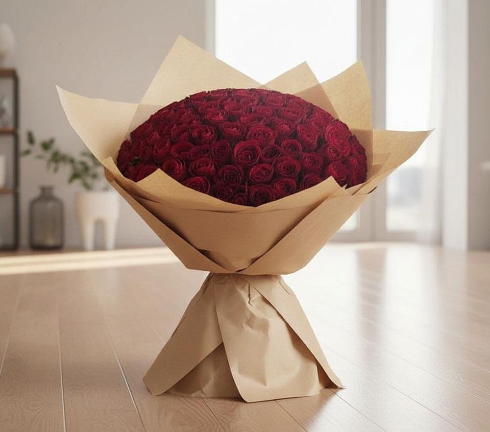 Букет 101 Красная роза в Угловке