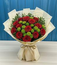 Букет цветов из:  Розы и Хризантемы в Угловке