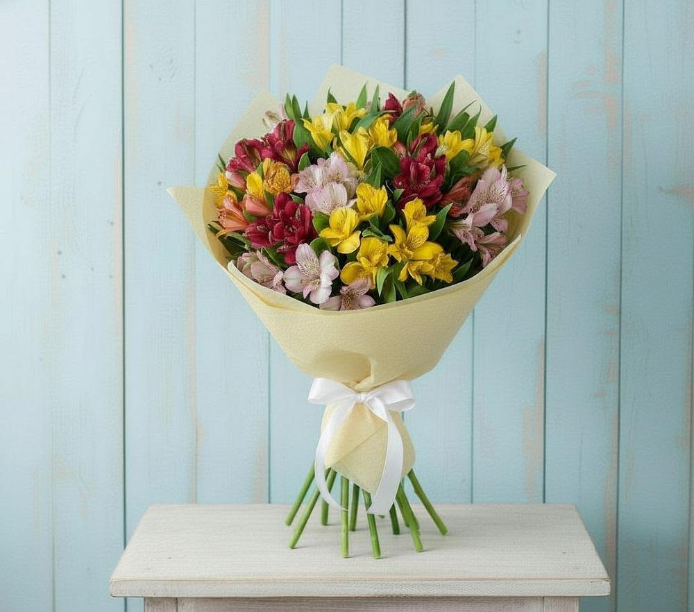 Букет цветов из: Альстромерии в Угловке